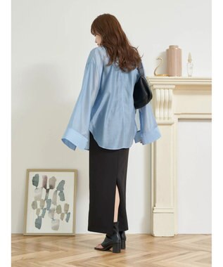 earth music&ecology マルチウェイシアーシャツ Sax