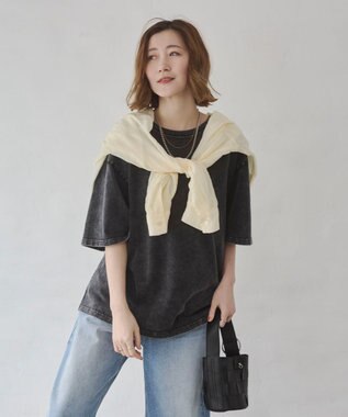 WEGO 【ユニセックス着用ITEM/SMLサイズ展開】コットンクルーネックT（SS） ブラックその他