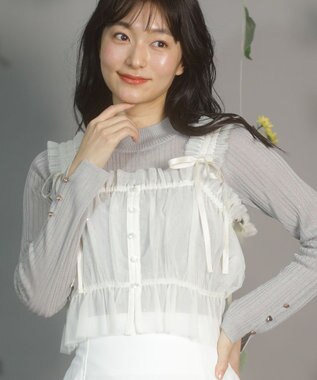 Green Parks ｄａｚｚｌｉｎ　チュールビスチェ Off White