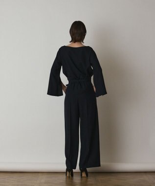 GRACE CONTINENTAL スリットスリーブトップ ネイビー