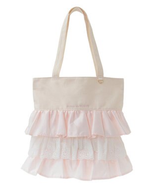 Maison de FLEUR フロントフリルトートバッグ Pink