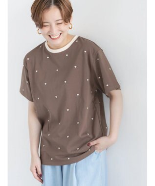 Te chichi 【接触冷感】ハート刺繍Tシャツ