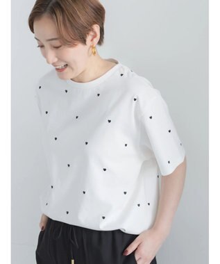 Te chichi 【接触冷感】ハート刺繍Tシャツ