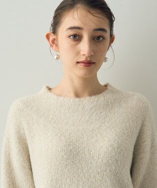 YECCA VECCA 2wayラメフェザーニット Ivory