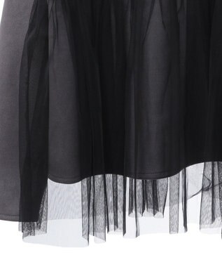 Green Parks ・ｓｗｉｎｇ　ｂｙ　チュールレイヤープルオーバー Gray Beige