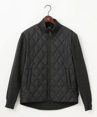 JOSEPH ABBOUD MOUNTAIN 【軽量/防風性】中綿キルトコンビ ニット グレー系