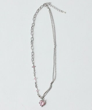 WEGO Lハートモチーフ2連ネックレス 柄3