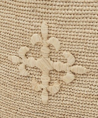 russet 《かごバッグ》インドラフィア2WAYトートバッグ(TI-368) Natural