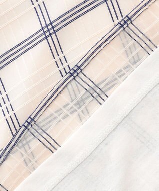 J.PRESS LADIES S 【WEB限定】シアーチェック ノースリーブ カットソー ホワイト×ブラックチェック系3