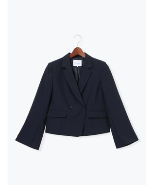 Te chichi フレア袖クロップトテーラードジャケット【AOYAMA FASHION ASSOCIATION × Te chichi】 ネイビー