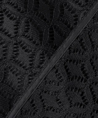 ICB 【WEB＆一部店舗限定】SustainableLace バンドカラー ブラウス ブラック系