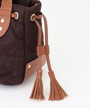 LA BAGAGERIE グリッドキルティングトート ワイン