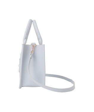 Maison de FLEUR パールビジューキルティングスクエアショルダー Light Blue
