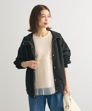 Green Parks ・ｓｗｉｎｇ　ｂｙ　チュールレイヤープルオーバー Gray Beige