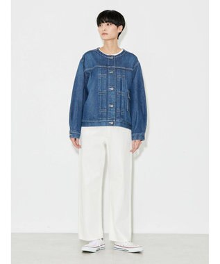 AMERICAN HOLIC ノーカラーデニムＧジャン Indigo