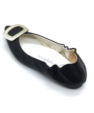 nouvelleRobe Oū 【本革・高反発】Buckle Ornament ポインテッドトゥ パンプス ブラック