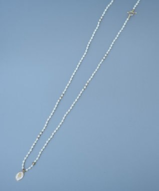 monshiro 【セレモニーにも】スズラングラスパールロングネックレス（メガネチェーンにも） ホワイト