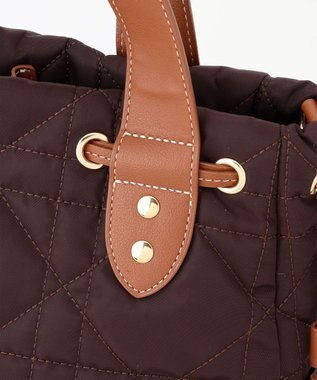 LA BAGAGERIE グリッドキルティングトート ワイン