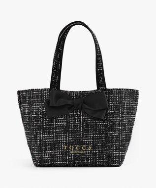 TOCCA 【キャンセル分販売中！】30th Anniversary MY PRECIOUS CUSTOMIZED BAG カスタマイズバッグ ブラックツイード×大リボン×ロングショルダー