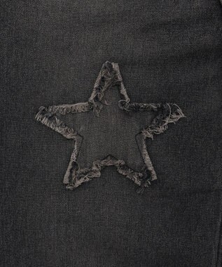 WEGO スターモチーフオーバーダイバギーパンツ ブラック