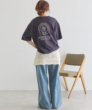 AMERICAN HOLIC 【BEVERLY HILLS POLO CLUB】バックプリントTシャツ Navy