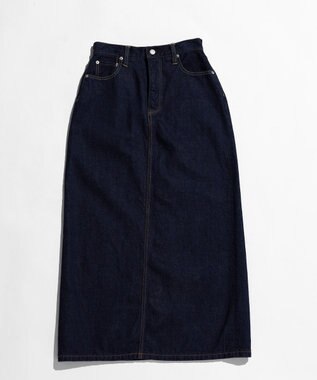 LENO DENIM SKIRT　デニムマキシスカート BLACK