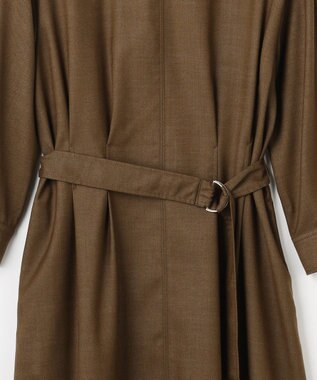 自由区 デニムライクツイル ワンピース ブラウン