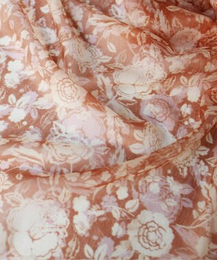 ORuKuBET FLOWER WOOL STOLE ブラウン