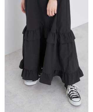 earth music&ecology ティアードキャミワンピース Black