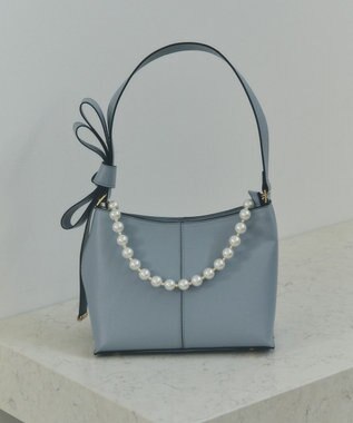 YECCA VECCA パールチャーム付きリボンベルトバッグ