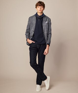 JOSEPH ABBOUD 【キングサイズ・縦横に伸びる2WAYストレッチ 】 ISKO デニム ネイビー系