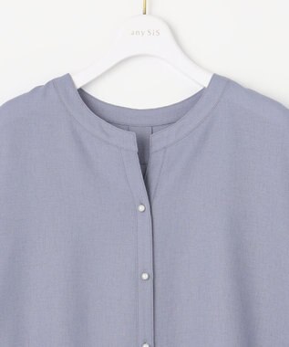 ANY SIS 【美人百花6月号掲載】スムージーポリエステル ブラウス ライトブルー