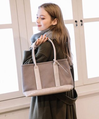 UNBILLION cachecache パーテーションキャンバストートバッグL