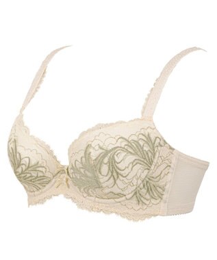 BRADELIS New York 【BRADELIS New York/ 育乳補整ブラ・STEP2 寄せる】ローズステップ2ブラ24A1  谷間を作ってキープする補正ブラ アイボリー