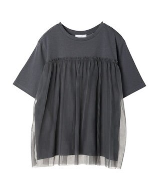 Green Parks プリーツチュールドッキングプルオーバー Gray