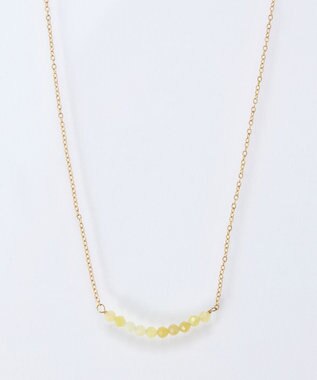 Phoebe 【金属アレルギー対応】サニージェムラインアーチネックレス/天然石/サージカルステンレス イエロー