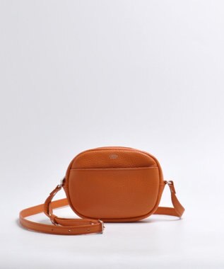 blancle シュリンクレザー ラウンドショルダーバッグ ORANGE