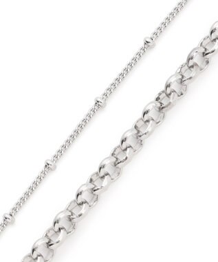 23区 【WEB&一部店舗限定】アシンメトリーチェーンコイン ネックレス シルバー系