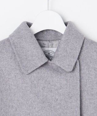 J.PRESS LADIES L ウールナイロンリバー テーラード コート ライトグレー系