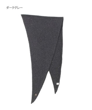 MOONBAT FURLA(フルラ）カシミヤ スパンコール トライアングルストール ダークグレー