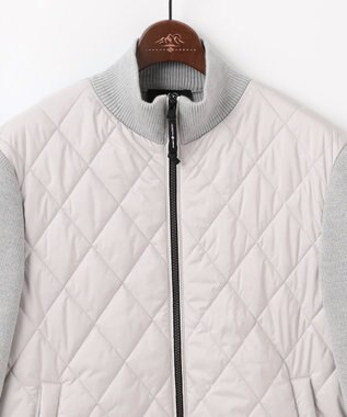 JOSEPH ABBOUD MOUNTAIN 【軽量/防風性】中綿キルトコンビ ニット ライトグレー系