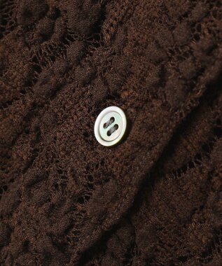 AMERICAN HOLIC 半袖襟付きレースカーディガン Brown