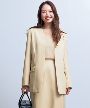 UNFILO シアー ラウンドテールブラウス ライトイエロー