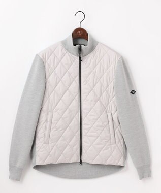 JOSEPH ABBOUD MOUNTAIN 【軽量/防風性】中綿キルトコンビ ニット ライトグレー系