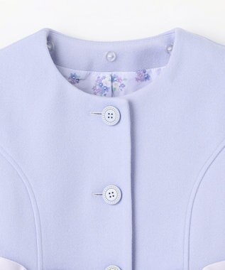 ANY KIDS 【フード取り外し可能】ウールライクコート サックスブルー