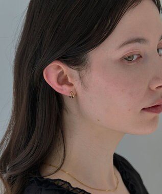 Phoebe 【金属アレルギー対応】【痛くないシリーズ】ダブルフープライトフィットイヤリング ゴールド ゴールド