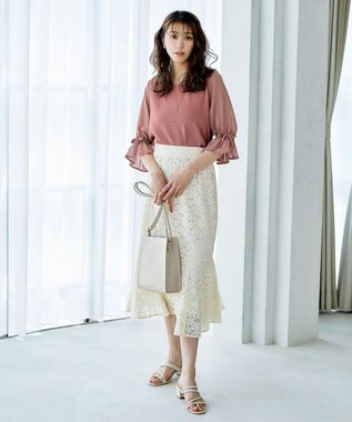 Tiaclasse 【洗える】キャンディースリーブニットトップス ピンク