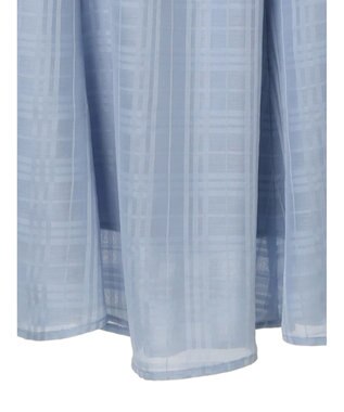 earth music&ecology シアーチェックフレアスカート Sax