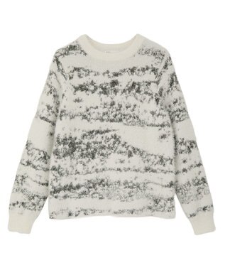 CRAFT STANDARD BOUTIQUE ニュアンス柄フェザーニットプルオーバー Ivory