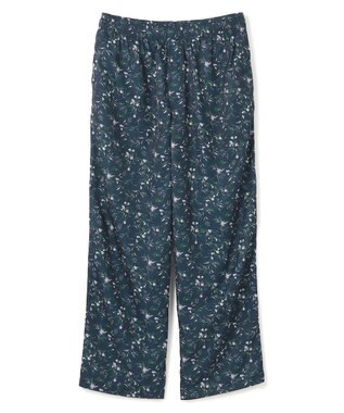 UNFILO MENS ボタニカルプリント イージーテーパードパンツ ネイビープリント
